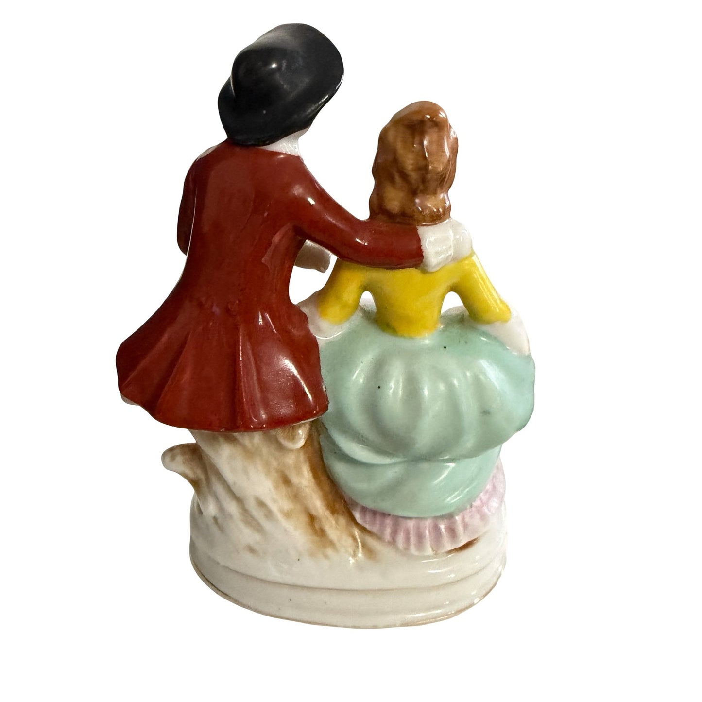 Vintage Occupied Japan Colonial Courting Couple Porcelain Figurine 1945-1952