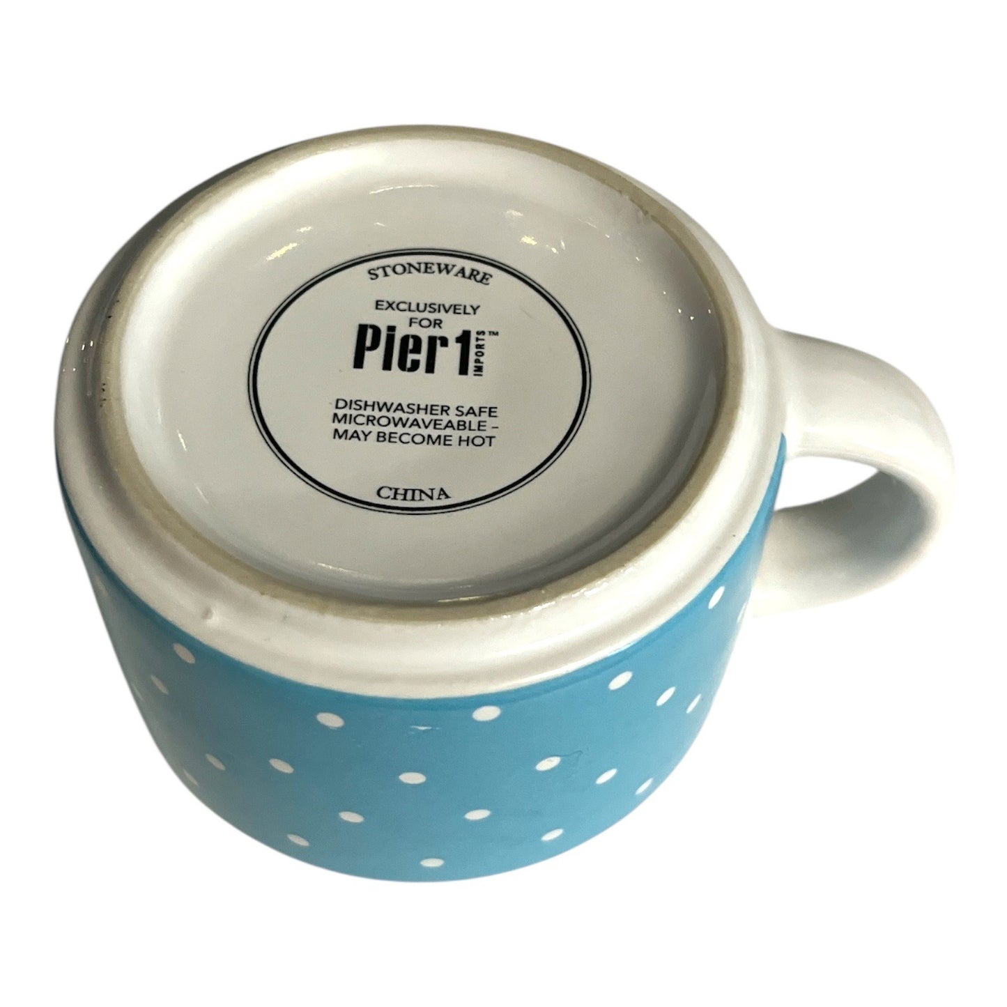 Pier 1 Imports Stackable Cat Mugs Set of 4 with Metal Rack – Polka Dot Pastels – Whimsical Feline Art