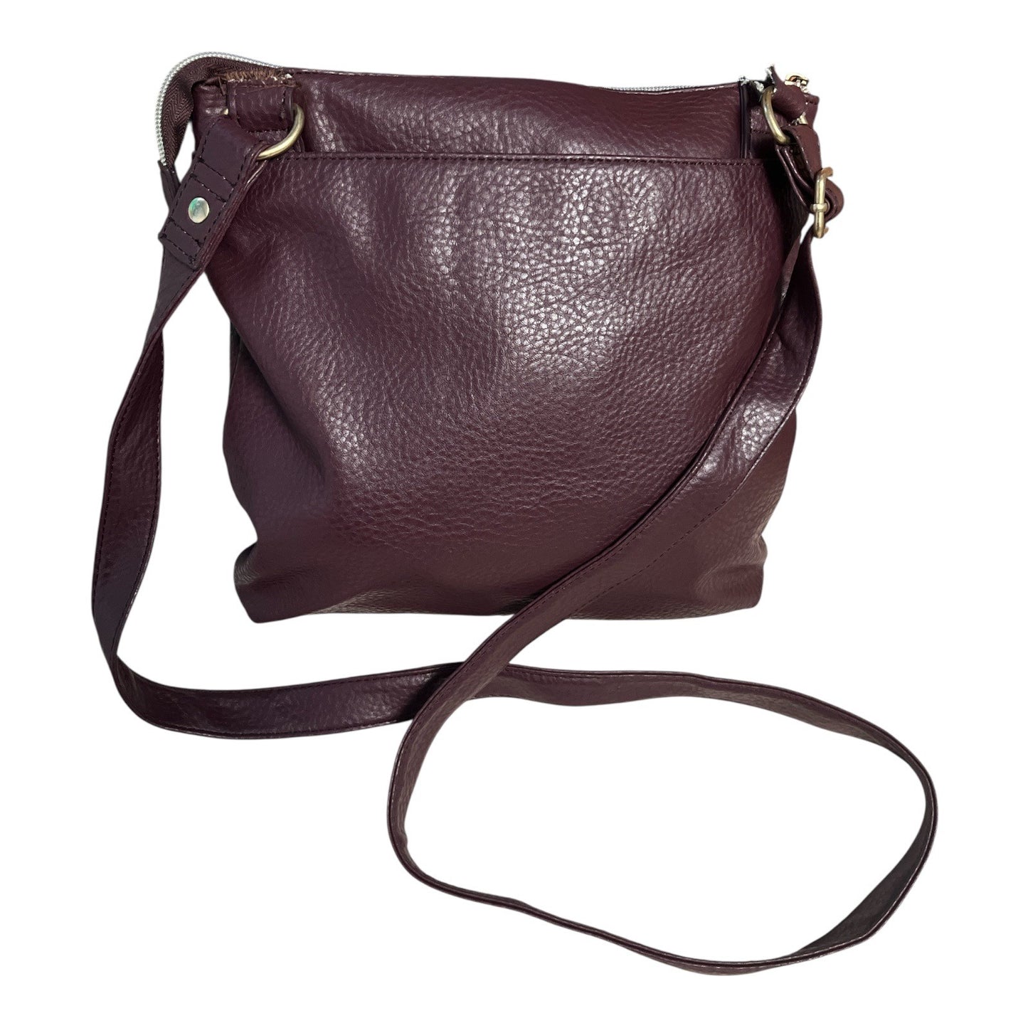 Relic by Fossil Crossbody Bag – Colorblock Faux Leather – Burgundy, Red & Blue – Adjustable Strap – READ