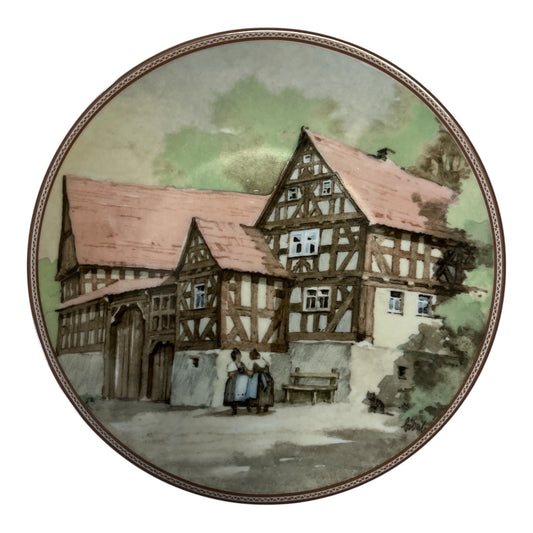 Vintage 1984 Königszelt Bavaria Collector Plate – “Bauernhaus in Fronhausen” by Karl Bedal – Limited Edition 8”