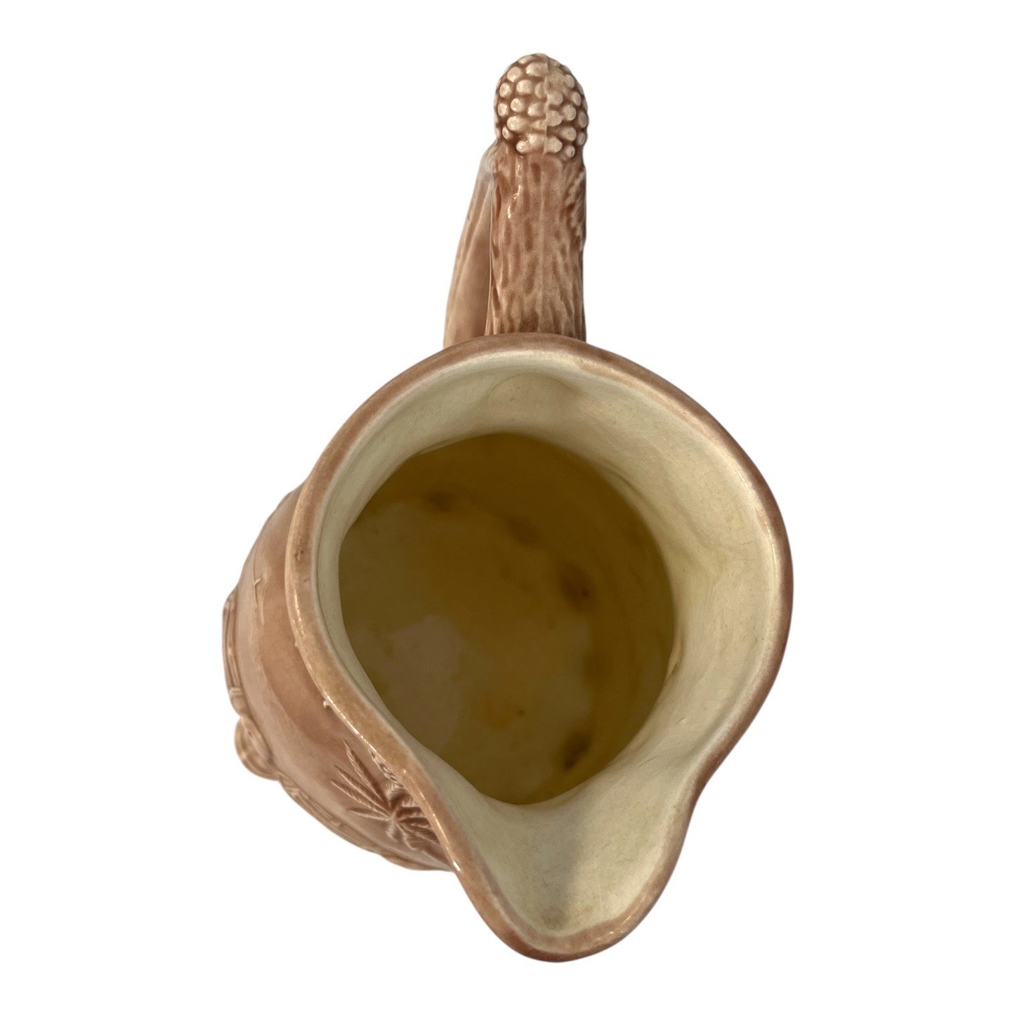 Vintage 1964 Signed Studio Pottery Pitcher Relief Caravan Elephant Camel Scene