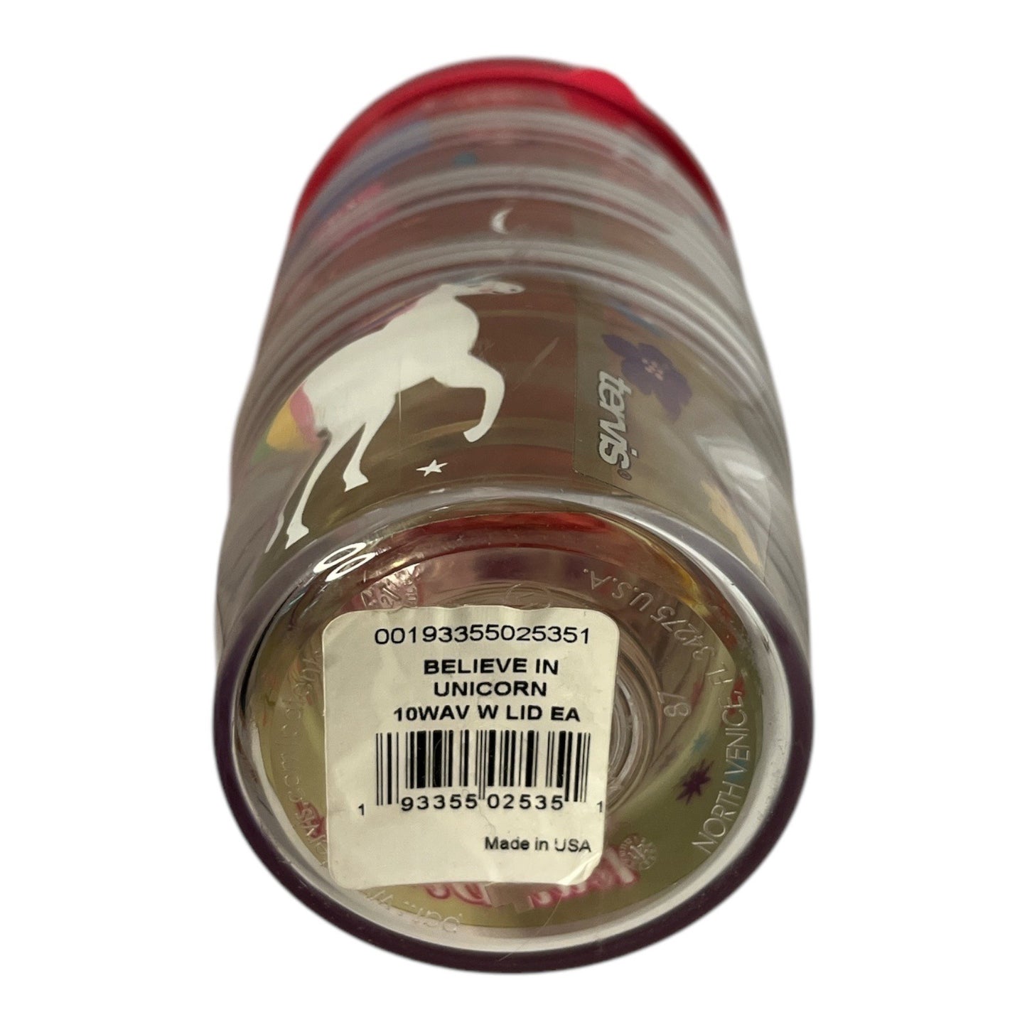 Believe in Unicorn / Believe in Your Dreams” 5.5" Insulated Tumbler with Dark Pink Lid