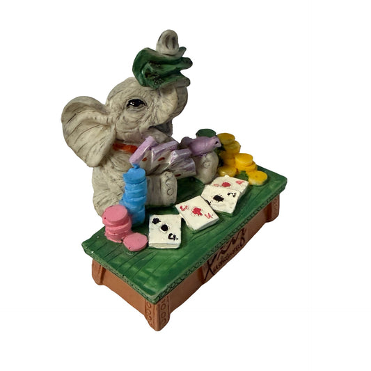 Vintage Fitzgeralds Fitz Casino & Hotel Elephant Poker Figurine Gambling Souvenir