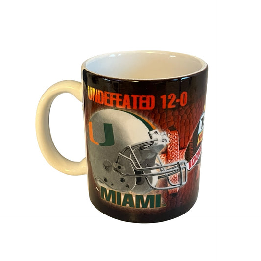 2003 Fiesta Bowl National Championship Mug Miami vs Ohio State Undefeated Season