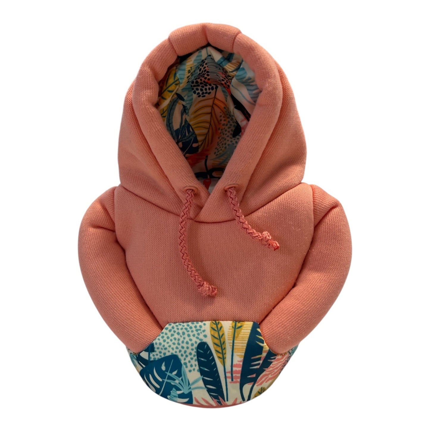 Puffin Drinkwear Peach Hoodie Can Cooler Tropical Lined Insulated Beverage Holder