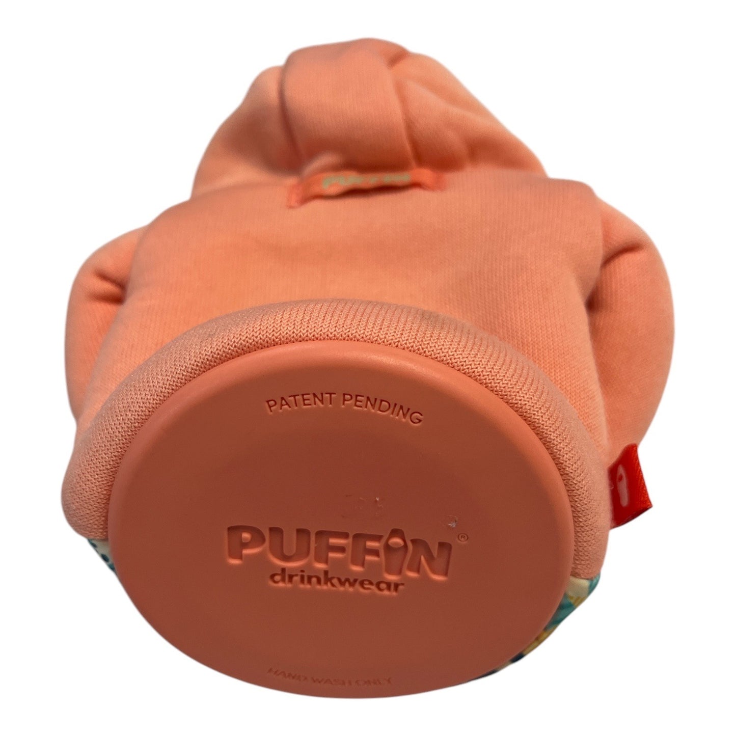 Puffin Drinkwear Peach Hoodie Can Cooler Tropical Lined Insulated Beverage Holder