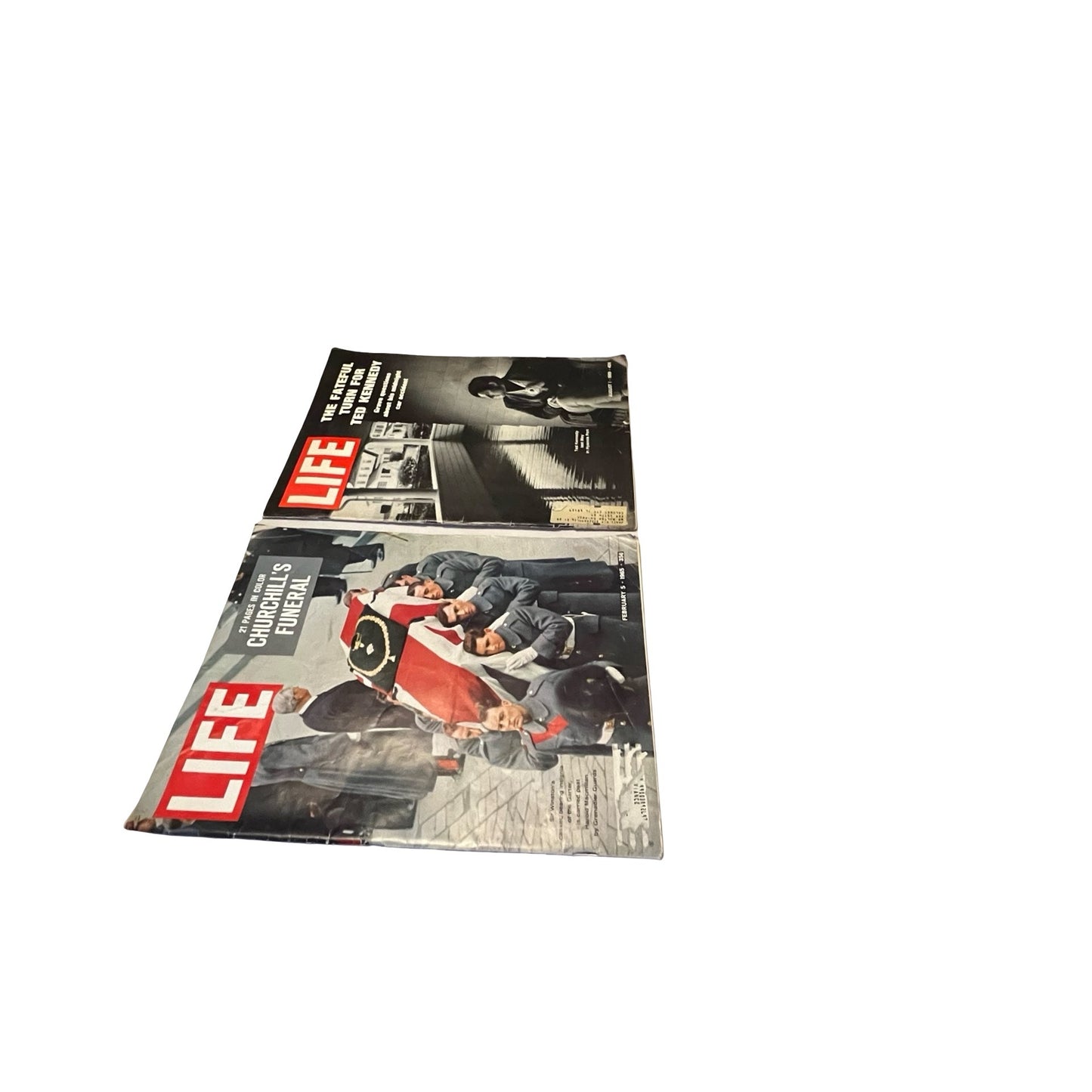 Vintage LIFE Magazine Lot 1965 Churchill Funeral 1969 Ted Kennedy Chappaquiddick Apollo Era Ads