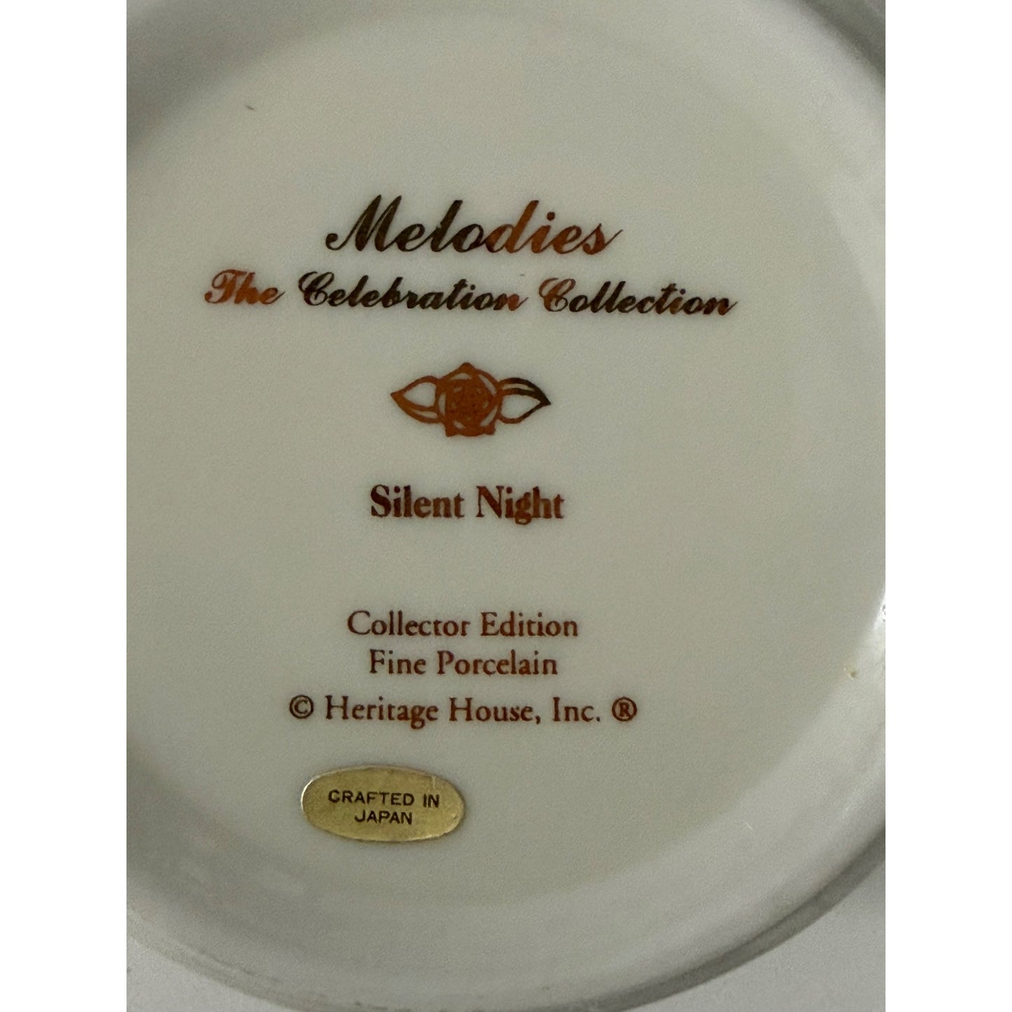 Melodies The Celebration Collection Silent Night Porcelain Music Box Japan Christmas