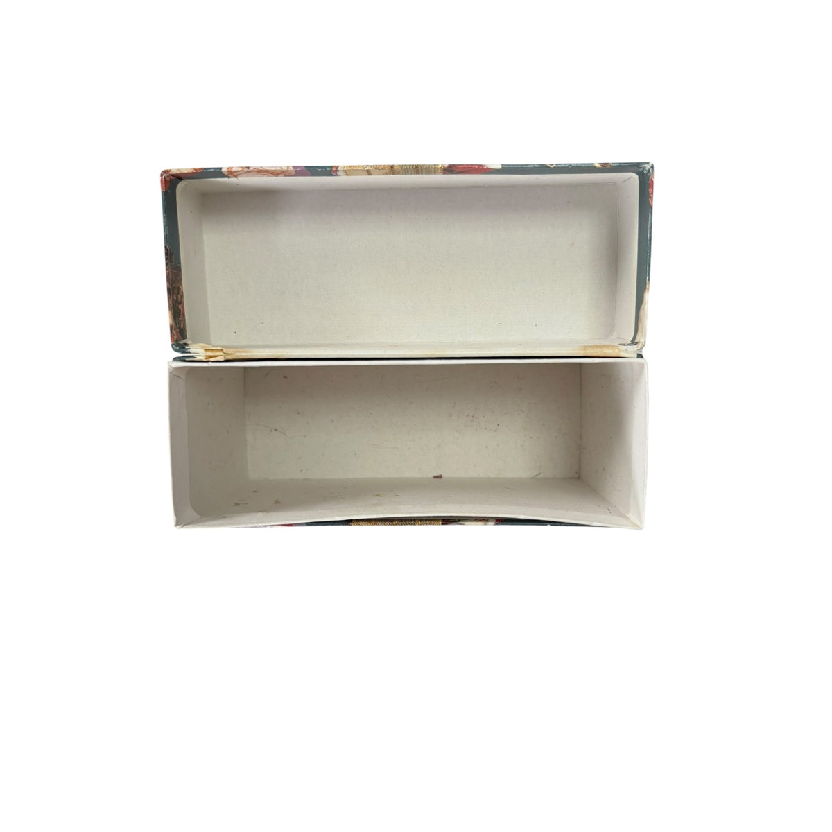 Vintage Christmas Traditions Victorian Santa Keepsake Gift Box Gold Bow