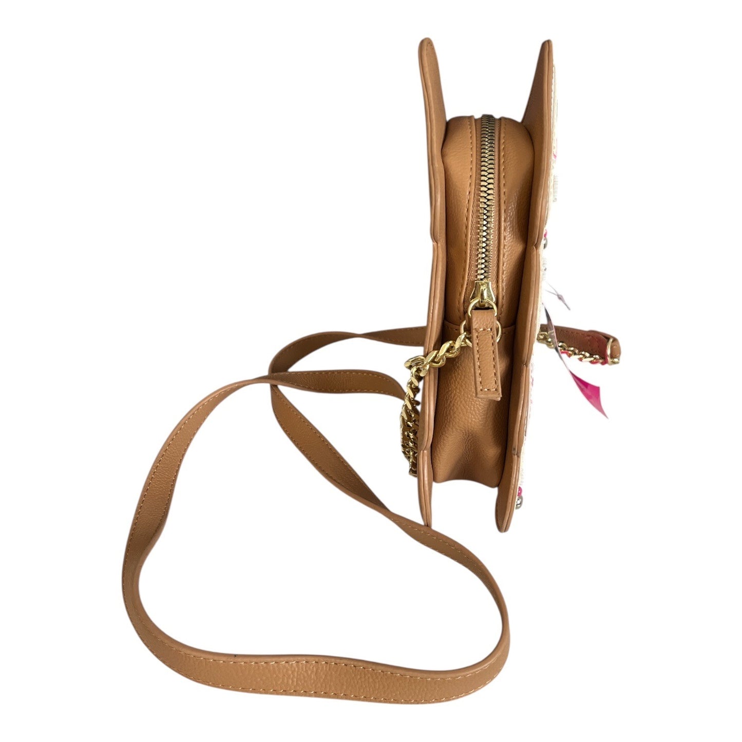 Betsey Johnson Gingerbread Christmas Tree Crossbody Bag Holiday Purse Pink Frosting