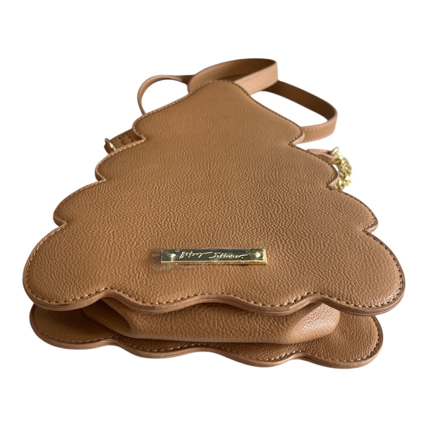 Betsey Johnson Gingerbread Christmas Tree Crossbody Bag Holiday Purse Pink Frosting