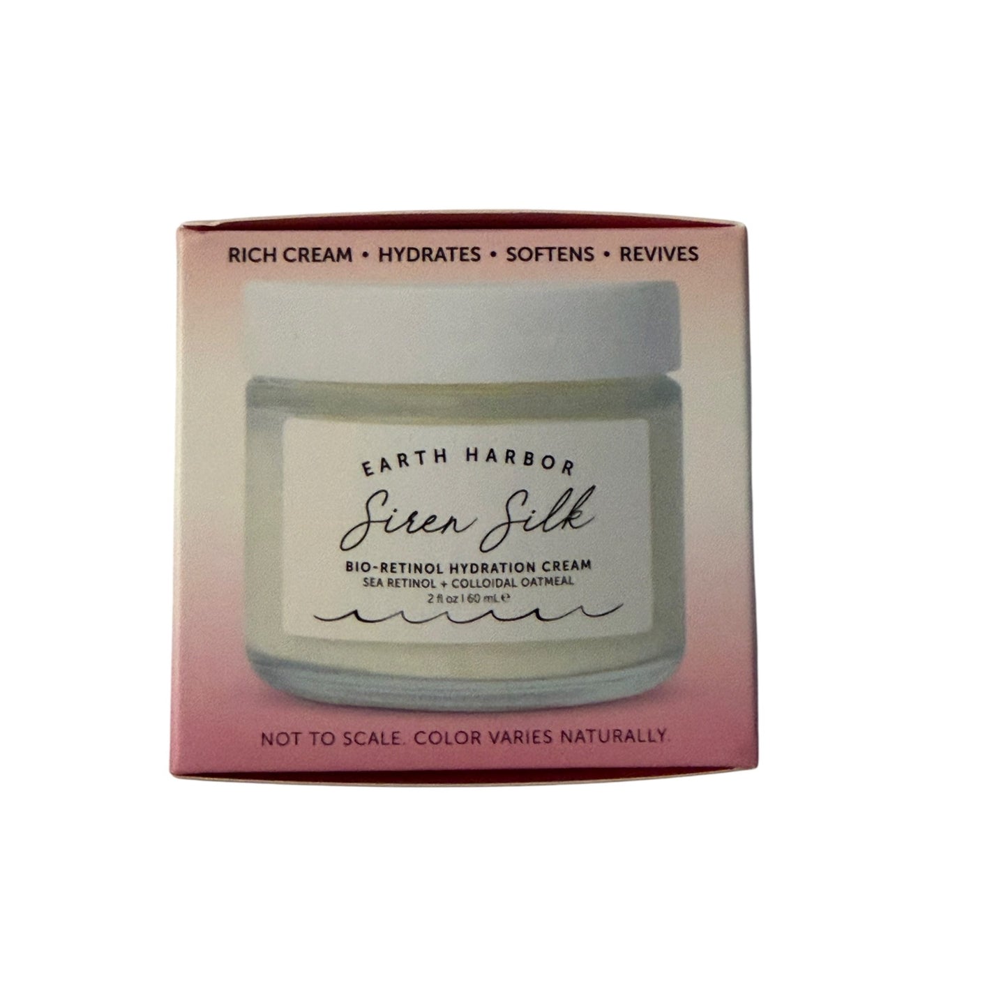 Earth Harbor Siren Silk Bio-Retinol Hydration Cream 2 oz 60 mL Sea Retinol Colloidal Oatmeal New
