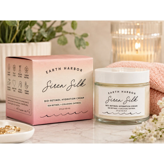 Earth Harbor Siren Silk Bio-Retinol Hydration Cream 2 oz 60 mL Sea Retinol Colloidal Oatmeal New