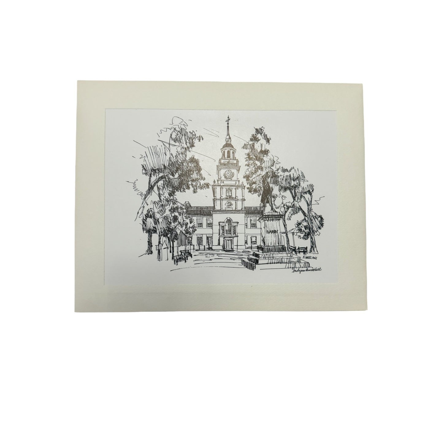 Vintage Colgate Toothpaste Philadelphia Landmark Matted Print Set N Miles AWS 1960s 1970s
