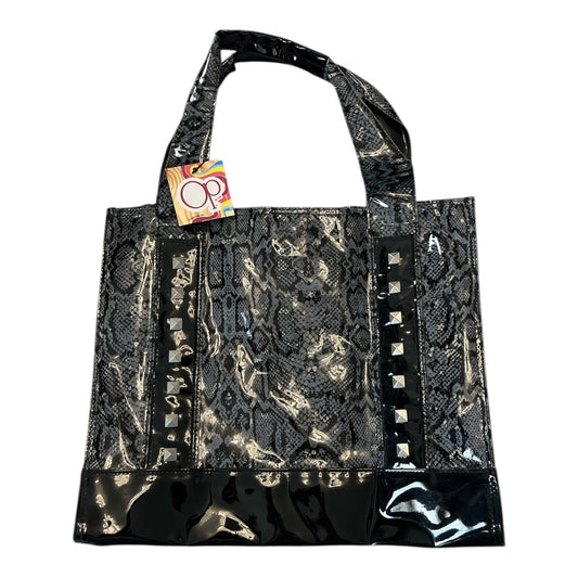 OP Black Snakeskin Vinyl Tote with Stud Detail – New with Tags – Y2K Style