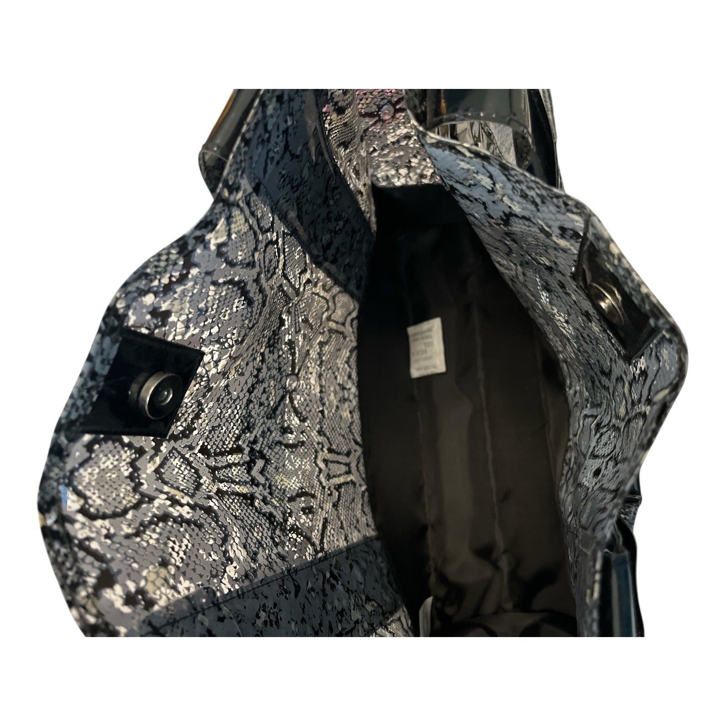 OP Black Snakeskin Vinyl Tote with Stud Detail – New with Tags – Y2K Style