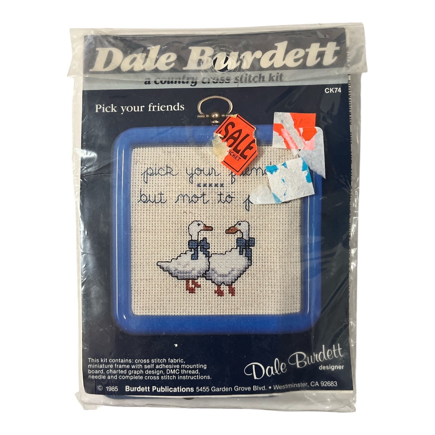 Vintage Dale Burdett Country Cross Stitch Kit Pick Your Friends Geese 1985