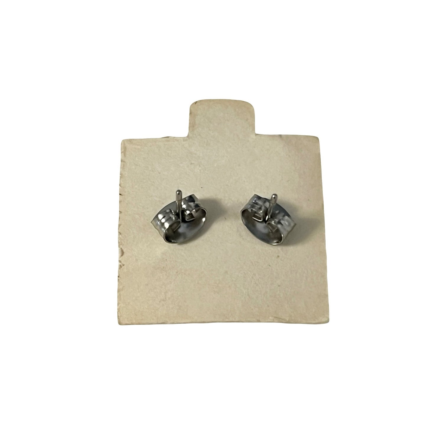 Vintage Pink Enamel Stud Earrings Hypoallergenic Retro Minimalist 0.25”