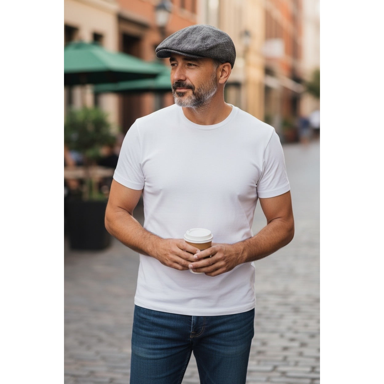 Bailey of Hollywood Men’s Linen Flat Cap – Size Medium