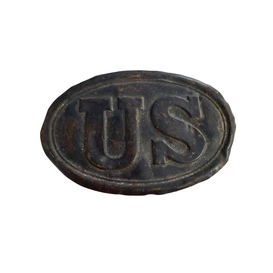 Civil War Era U.S. Oval Belt Plate Brass Face Shell 3.5" x 2.25" Military Relic