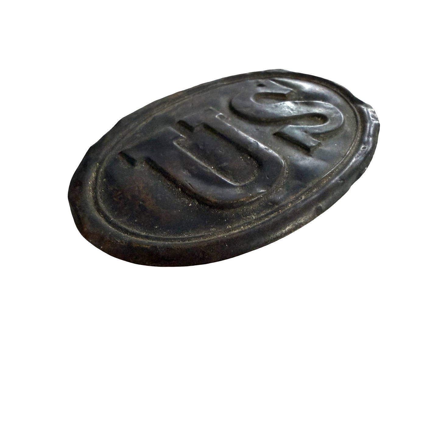Civil War Era U.S. Oval Belt Plate Brass Face Shell 3.5" x 2.25" Military Relic