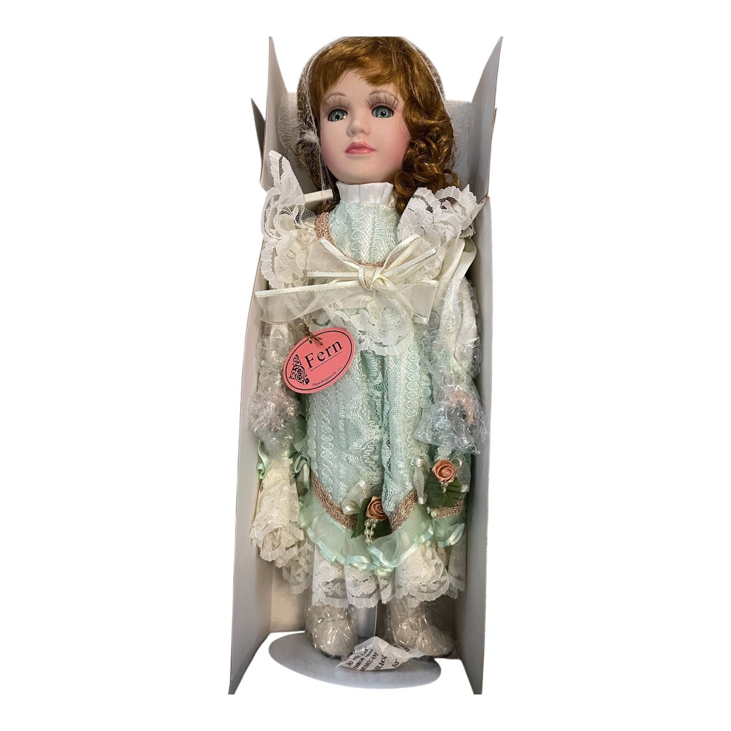 Show Stoppers Fern Porcelain Doll With Box Certificate Victorian Style Collectible