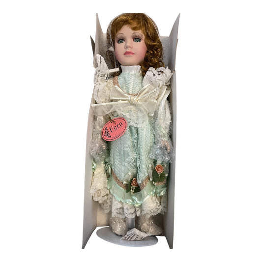 Show Stoppers Fern Porcelain Doll With Box Certificate Victorian Style Collectible