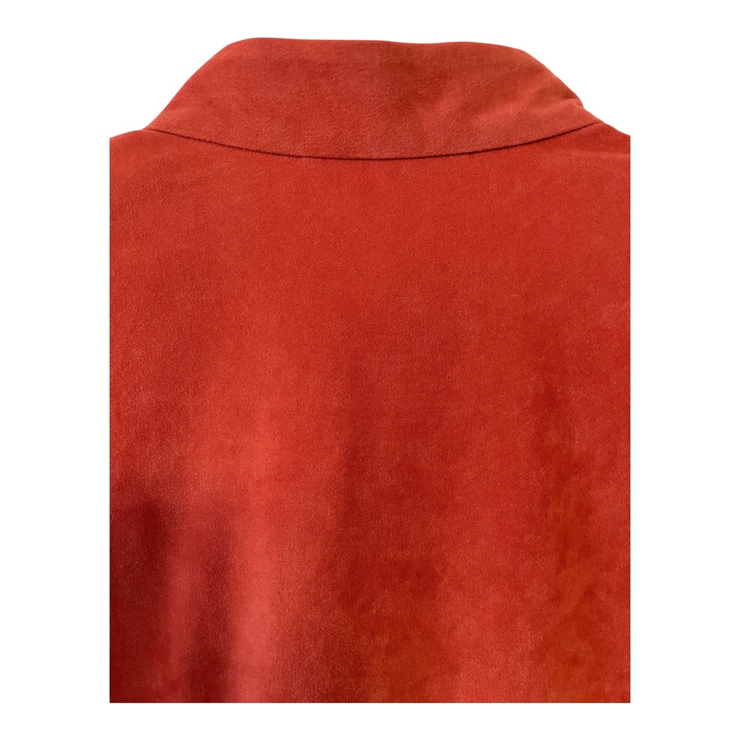 Dressbarn Faux Suede Rust Jacket – Women’s XL – Mandarin Collar – Zip Front – 44 x 26