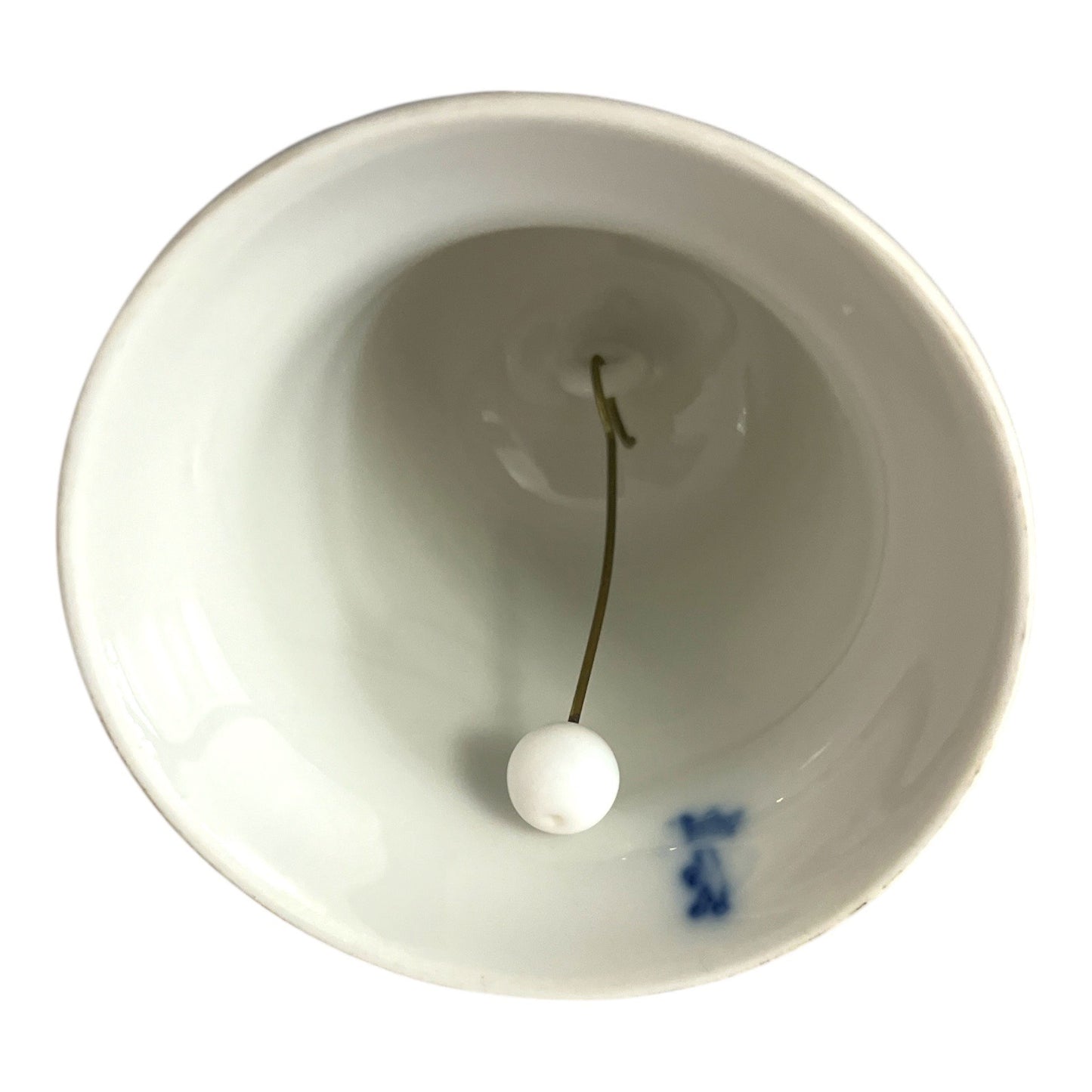1973 Hutschenreuther Porcelain Christmas Bell – Blue & White Angel Design