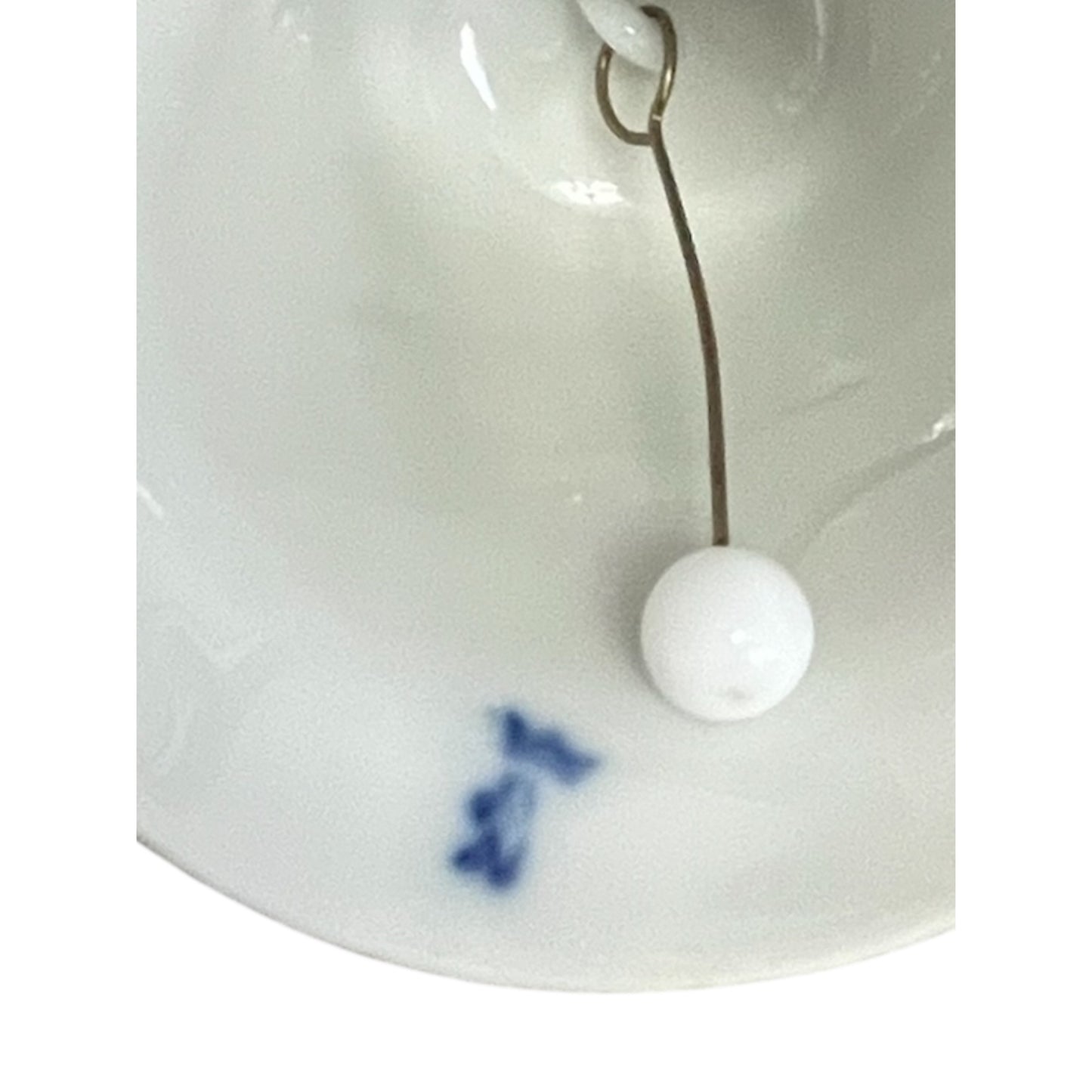 1973 Hutschenreuther Porcelain Christmas Bell – Blue & White Angel Design