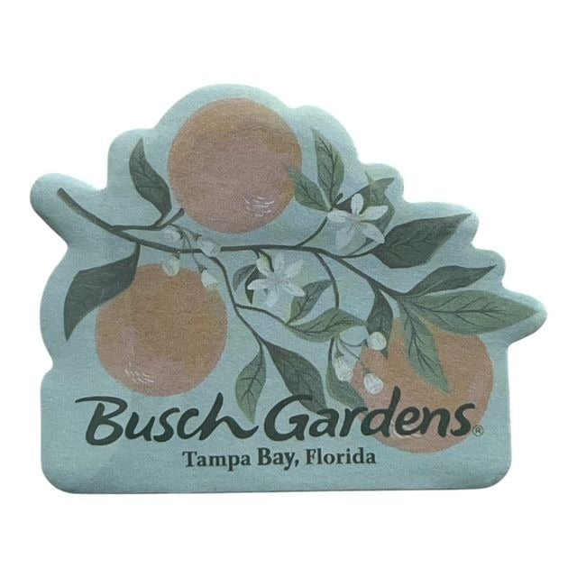 Busch Gardens Sticky Notes – Discontinued Citrus-Themed Memo Pad Set – 4 Designs – Tampa Bay Florida