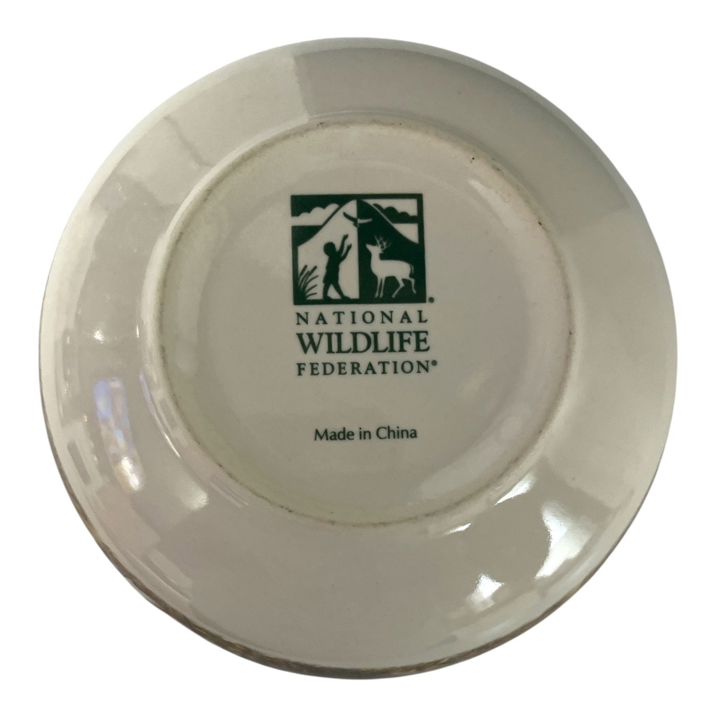National Wildlife Federation Ceramic Bowl – Howling Coyote Design – 1990s