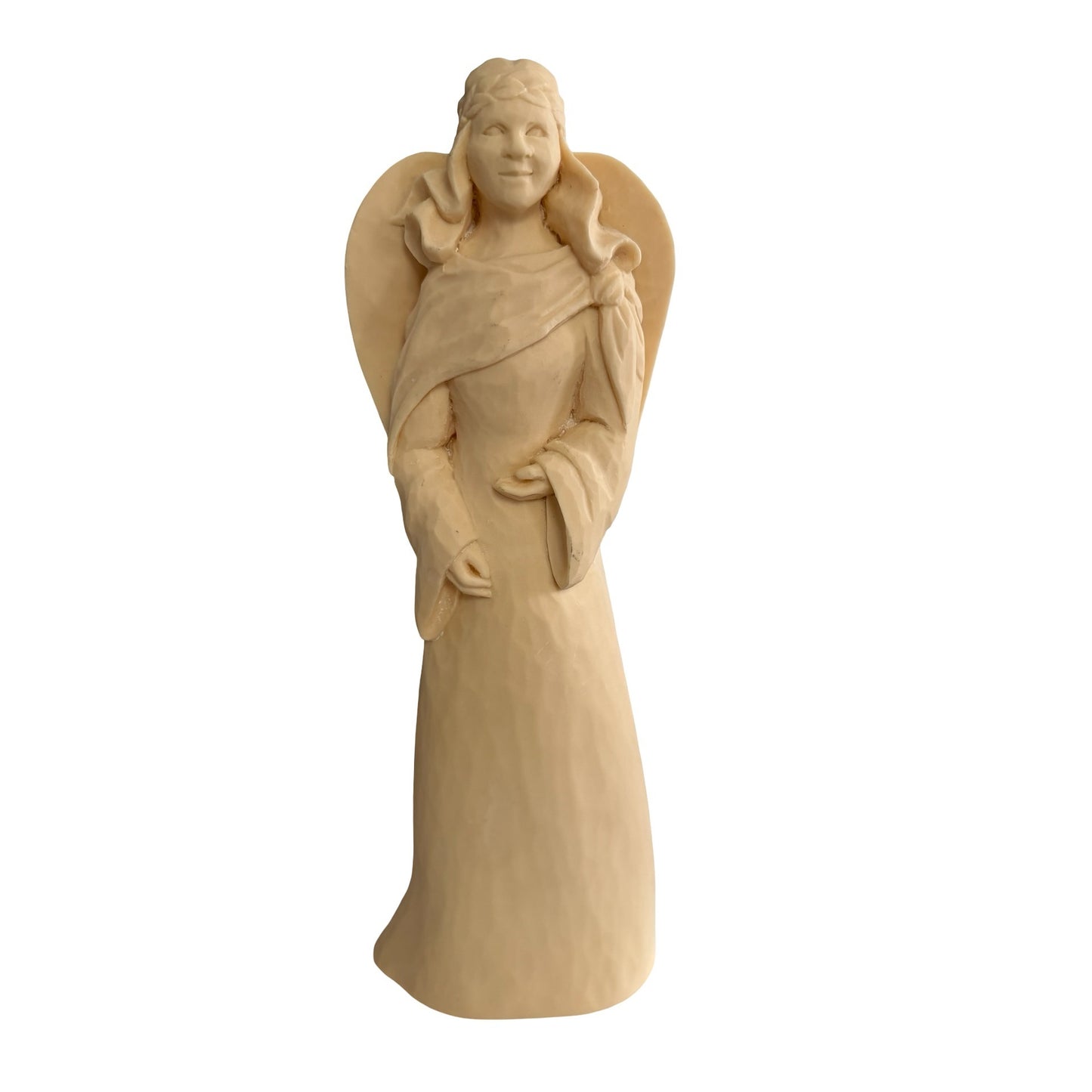 Kelley Stadelman Angel Figurine 15 Inch Cream Resin Sculpture Inspirational Home Decor