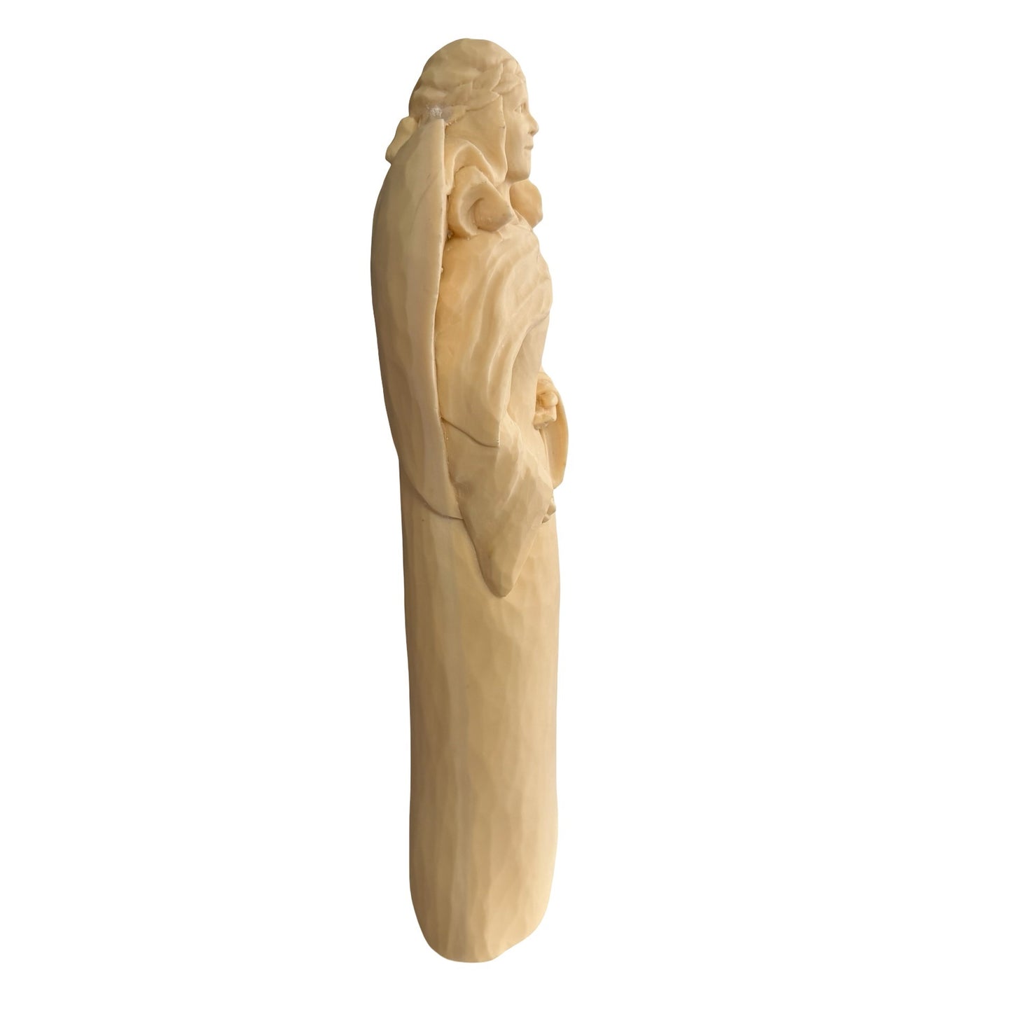 Kelley Stadelman Angel Figurine 15 Inch Cream Resin Sculpture Inspirational Home Decor