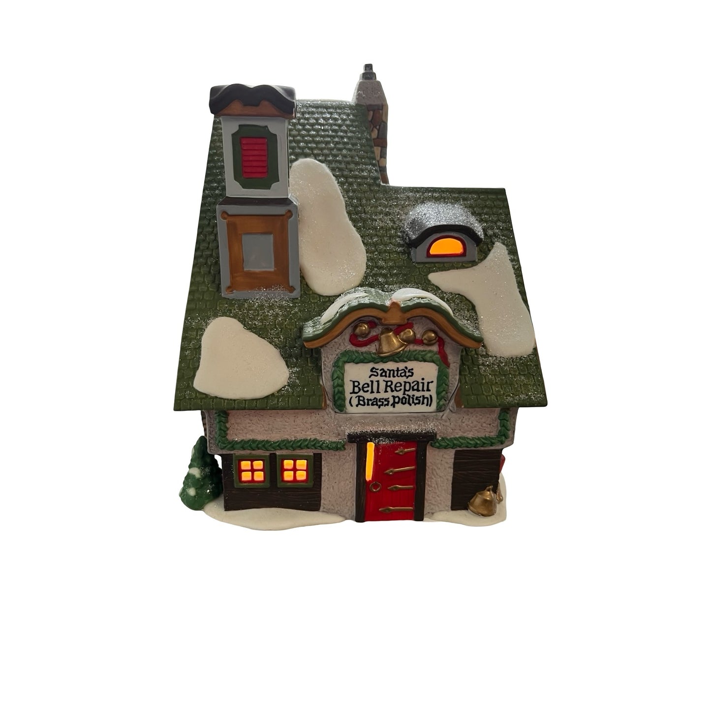 Department 56 North Pole Series Santa’s Bell Repair 56389 Lighted Building 1996