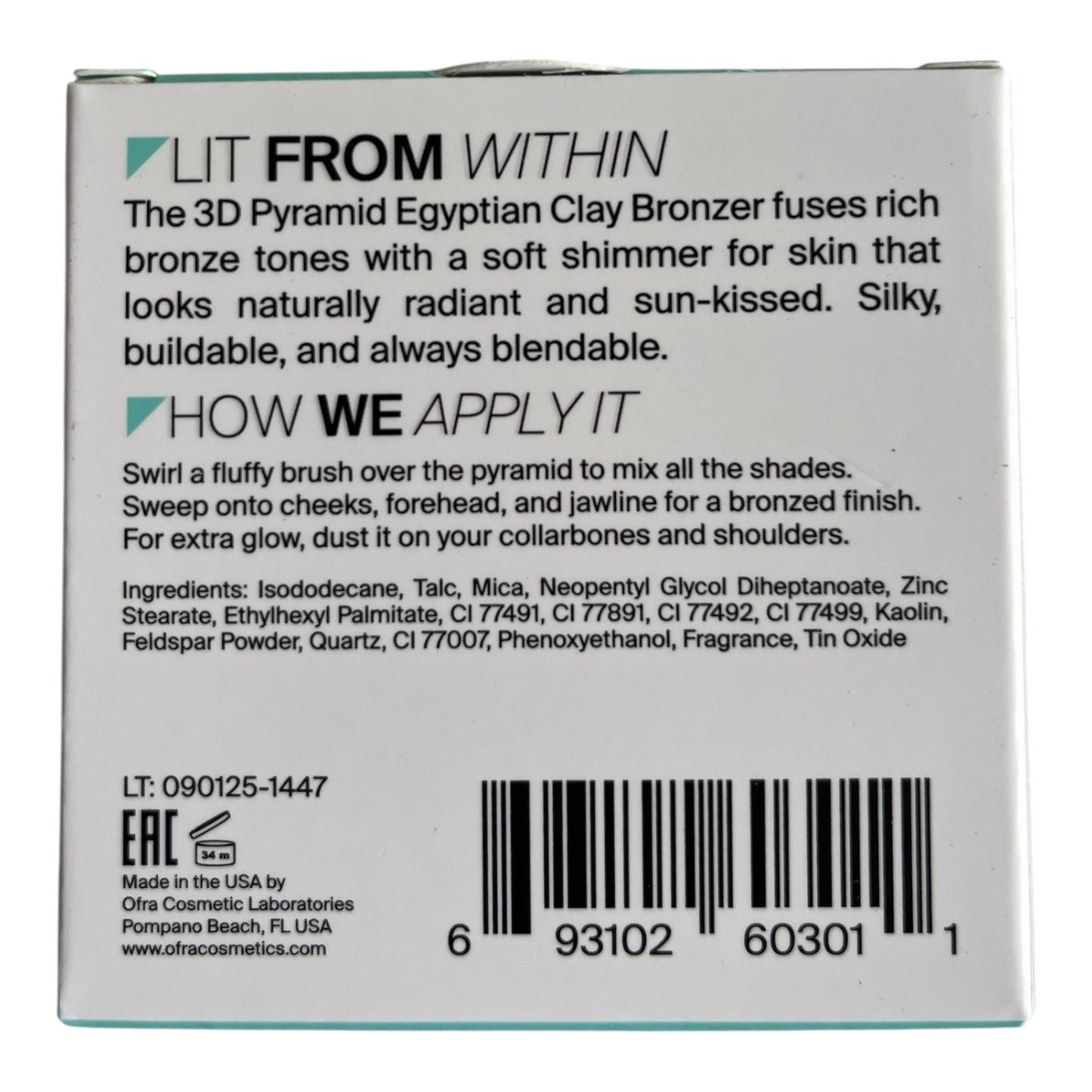 OFRA Egyptian Clay Bronzer 7g Lit From Within Silky Shimmer