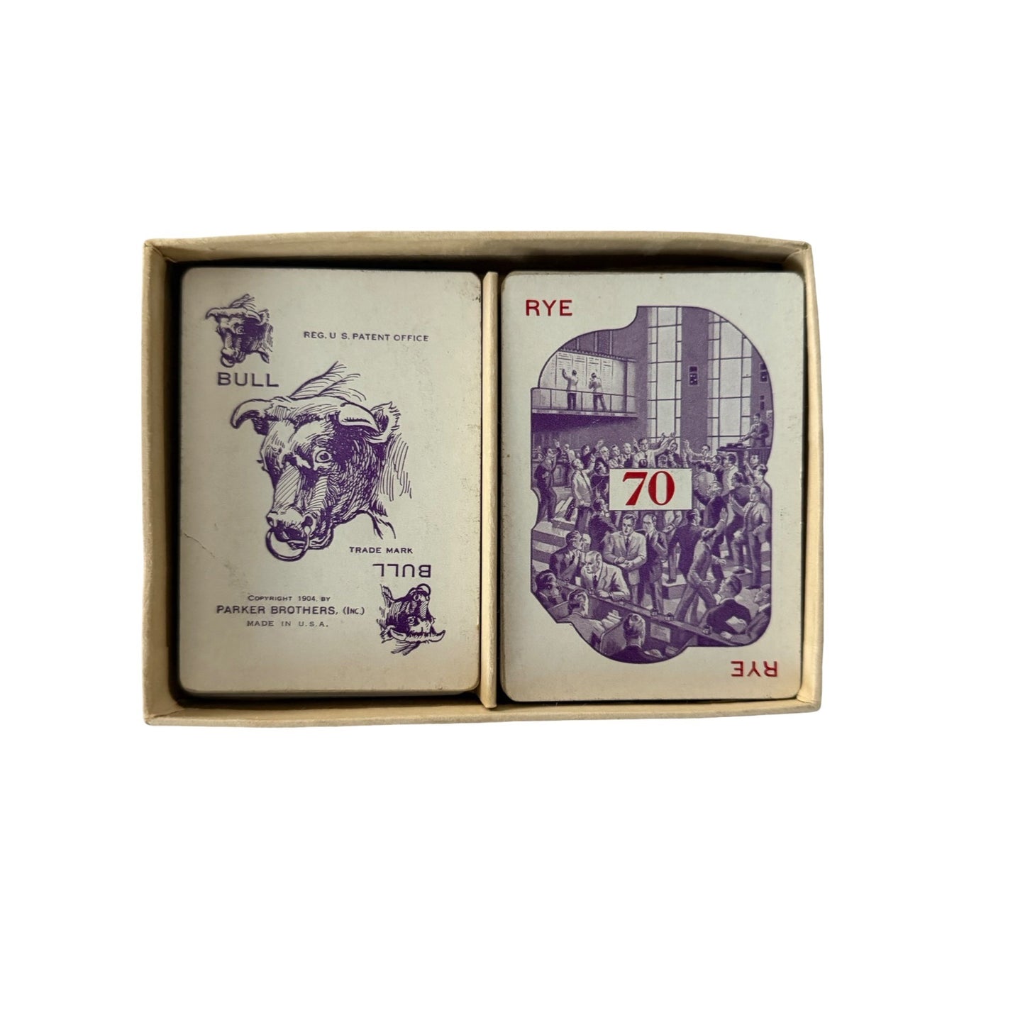 Vintage Parker Brothers PIT Card Game Partial Deck Original Box Missing 9 Cards