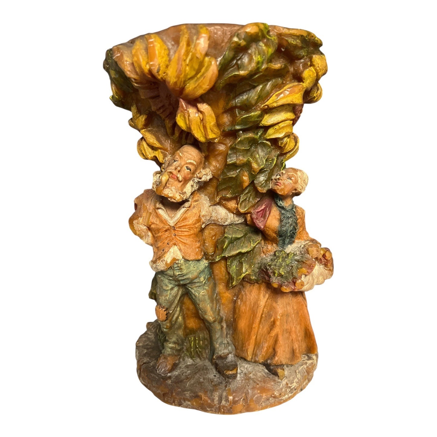Vintage Günter Kerzen West Germany Sculptural Wax Candle Folk Musicians Sunflower 11"