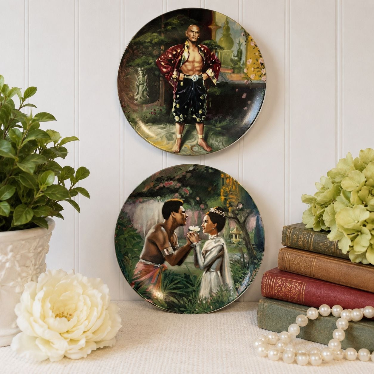 1985 Knowles The King And I Collector Plates Lot Of 2 A Puzzlement We Kiss In A Shadow