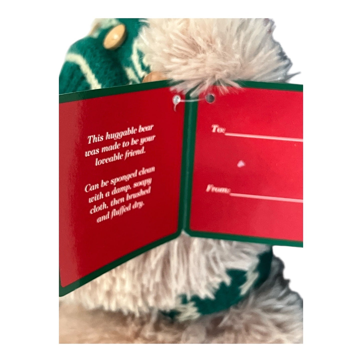 Dillard’s Trimmings 2007 Christmas Bear Plush 19 Inch Holiday Teddy With Hat Scarf