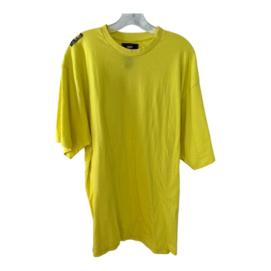 Y2K Akademiks Oversized Yellow T-Shirt – Vintage 2000s Hip Hop Streetwear – 3XL