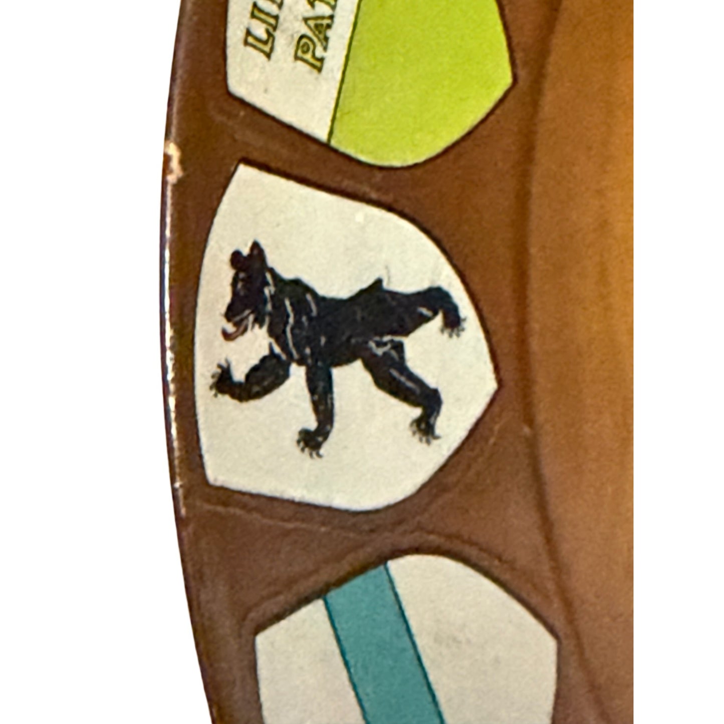 Swiss Cantons Heraldic Coat of Arms Wooden Wall Plaque Hand Painted Souvenir Display Plate