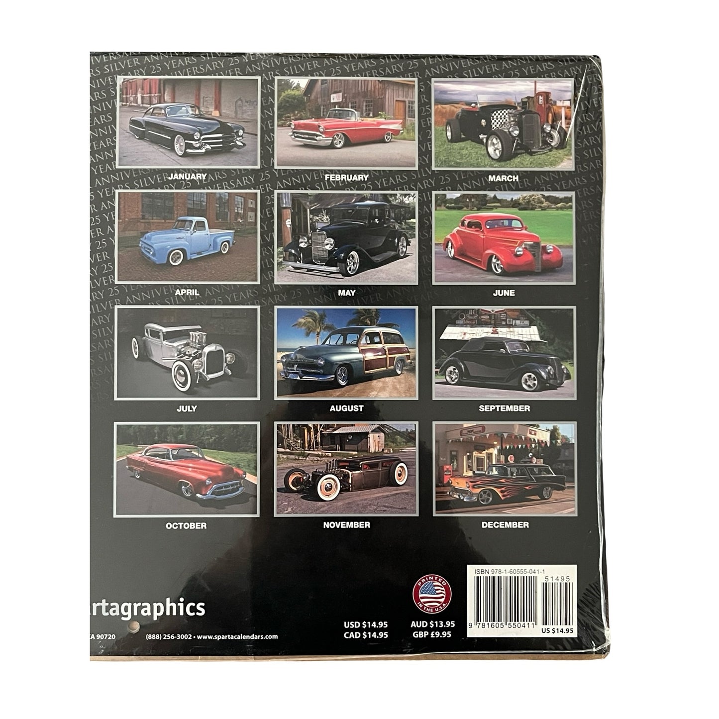 2012 Dream Machines Classic Car Calendar Spartagraphics 25th Anniversary Sealed