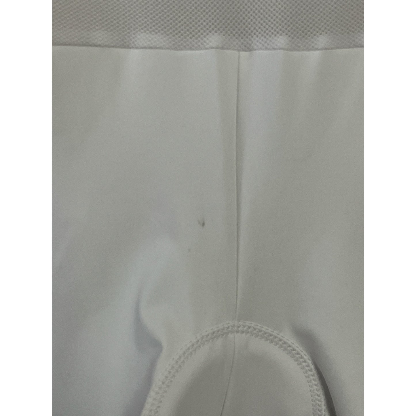 Men’s White Cycling Bib Shorts XL – Padded Seat, Mesh Back, Compression Fit