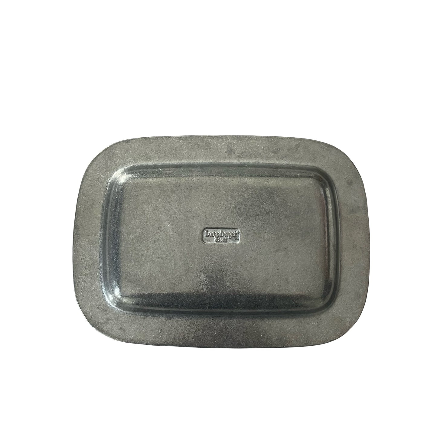 Longaberger Pewter Tray 2001 Rectangular Serving Tray Oak Leaf Acorn Border