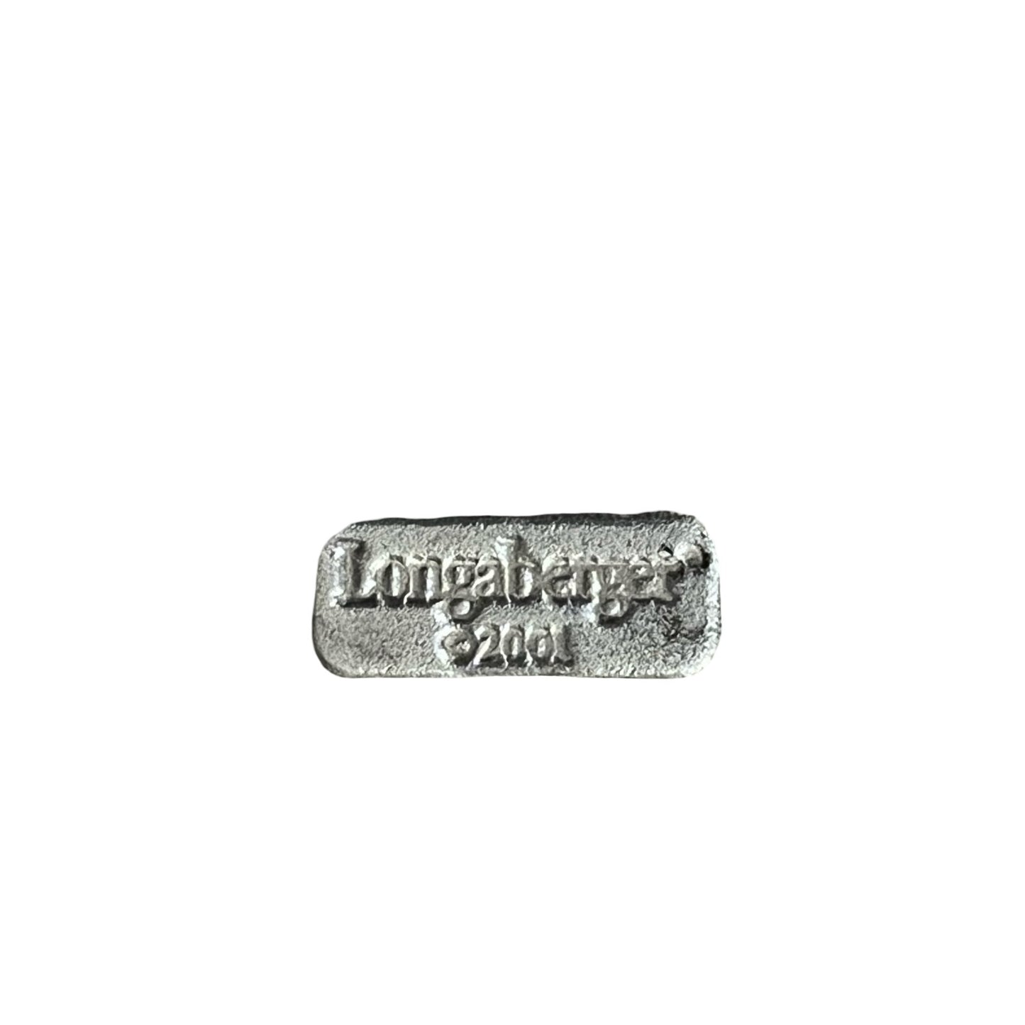 Longaberger Pewter Tray 2001 Rectangular Serving Tray Oak Leaf Acorn Border