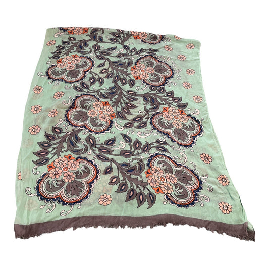 Vera Bradley Floral Scarf Mint Green Paisley Lightweight Wrap 78x26