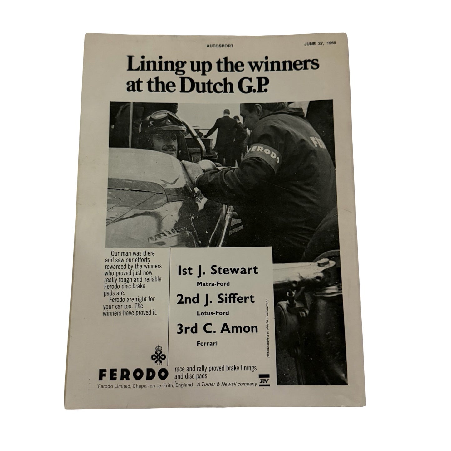 1969 Autosport Magazine June 27 1969 F1 Zandvoort Dutch GP Racing Weekly