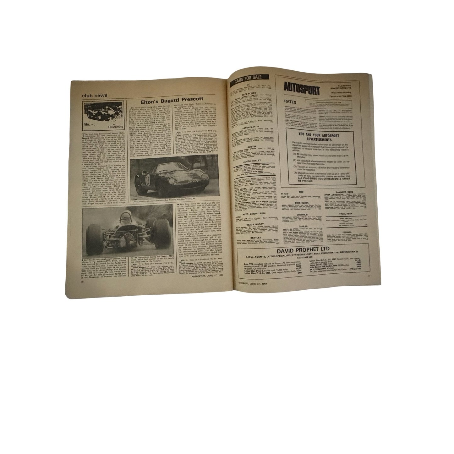 1969 Autosport Magazine June 27 1969 F1 Zandvoort Dutch GP Racing Weekly