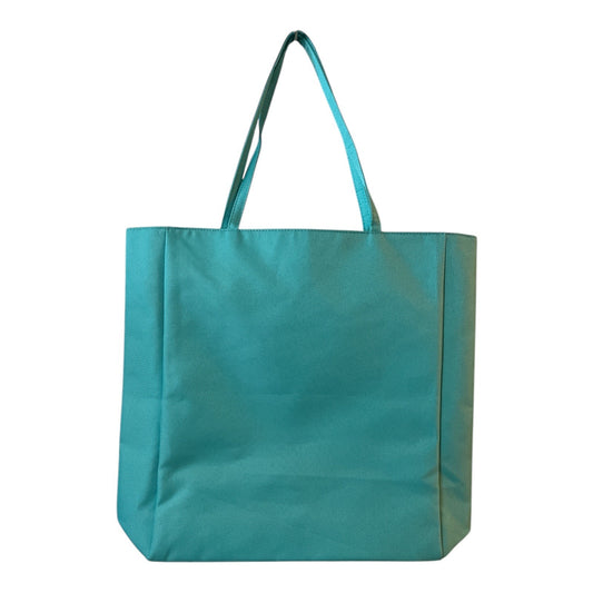 2 Clinique Large Tote Bags Teal & Lime Green and Purple & Fuchsia Unused